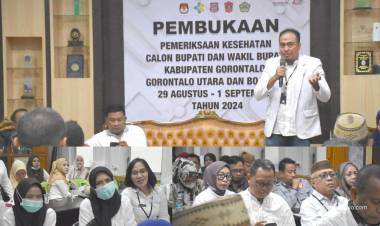 KPU Kabupaten Gorontalo Pantau Proses Pemeriksaan Kesehatan Bacalon Bupati dan Wakil Bupati