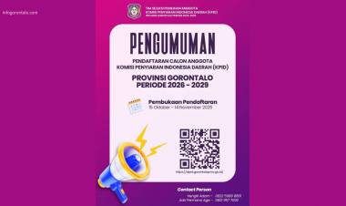 KPID Gorontalo Buka Pendaftaran Calon Komisioner 2026–2029, Peluang Emas bagi Warga Daerah